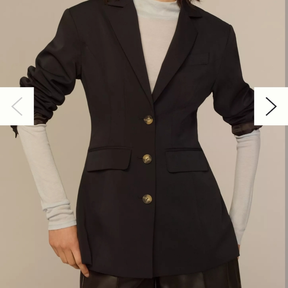 Anthropologie Sculpted Women's Black Blazer